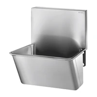 Foto di Lavabo chirurgico sospeso DELABIE, lunghezza 700 mm, con alzatina alta, senza foro