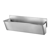 Foto di Lavabo chirurgico sospeso DELABIE, lunghezza 1400 mm, con alzatina bassa, senza foro