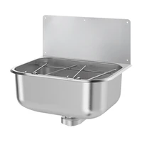 Photo of DELABIE wall-mounted utility sink, with partition