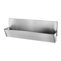 Foto di Lavabo chirurgico sospeso DELABIE, lunghezza 2100 mm, con alzatina alta, senza foro