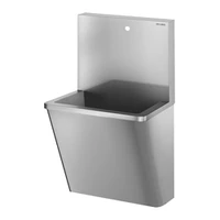 Foto di Lavabo chirurgico sospeso DELABIE HIGIENA, lunghezza 700 mm, con alzatina alta, con foro Ø22
