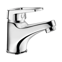 Foto di Miscelatore meccanico da piano DELABIE per lavabo, senza tirante e piletta, maniglia traforata