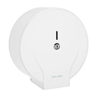 Image de Distributeur de papier toilette rouleau 400 m DELABIE, acier laqué blanc