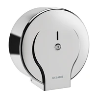 Image de Distributeur de papier toilette rouleau 400 m DELABIE, inox brillant