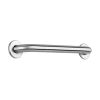 Foto av Rakt stödhandtag DELABIE Basic för personer med funktionsnedsättning, Ø32, cc 400 mm, satinfinish rostfritt stål