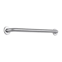 Foto av Rakt stödhandtag DELABIE Basic för personer med funktionsnedsättning, Ø32, cc 800 mm, satinfinish rostfritt stål