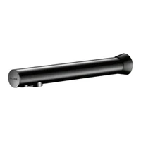 Photo of DELABIE BLACK BINOPTIC TC wall-mounted electronic tap, M3/8", 230/12V mains supply with transformer, spout length 205mm, matte black