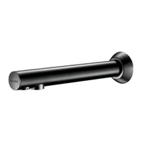Photo of DELABIE BLACK BINOPTIC concealed electronic tap, M3/8", 230/12V mains supply with transformer, spout length 200mm, matte black