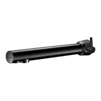 Photo of DELABIE BLACK BINOPTIC MIX TC wall-mounted electronic mixer, M3/8", 230/12V mains supply with transformer, matte black