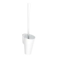 Foto de Escobillero de WC mural DELABIE, con mango largo, nylon HR brillante blanco