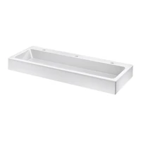 Foto di Lavabo collettivo sospeso DELABIE MINERALCAST, lunghezza 1400 mm, con foro Ø35