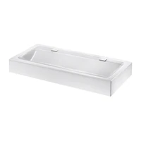 Foto di Lavabo collettivo sospeso DELABIE MINERALCAST, lunghezza 1200 mm, senza foro