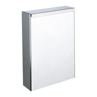 Photo of DELABIE wall-mounted rectangular 4.5L waste bin, with lid, bright stainless steel
