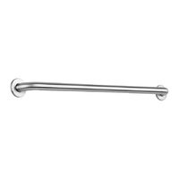 Photo of DELABIE straight grab bar for people with disabilities, Ø32, length 1050mm, satin stainless steel