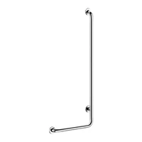 Foto af L-formet brusestøttegreb venstre DELABIE for handicappede, Ø32, højde 1150 mm, blank rustfri stål