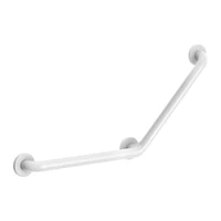 Foto af 135° vinkelstøttegreb DELABIE for handicappede, Ø32, 400 × 400 mm, 3 punkter, antibakteriel nylon, hvid