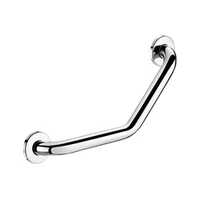 Foto af 135° vinkelstøttegreb DELABIE for handicappede, Ø32, 220 × 220 mm, 2 punkter, blank rustfri stål