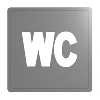 Photo of Nástěnný piktogram WC DELABIE, nerez satinovaný