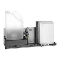 Photo of DELABIE 3-in-1 module for installation in cabinet, behind mirror, with electronic soap dispenser, electronic tap and hand dryer