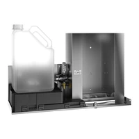 Photo of DELABIE 3-in-1 module for installation in cabinet, behind mirror, with electronic soap dispenser, electronic tap and paper towel dispenser