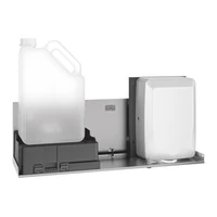 Photo of DELABIE 2-in-1 module for installation in cabinet, behind mirror, with electronic soap dispenser and hand dryer
