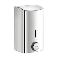 Foto di Distributore di sapone liquido a parete 500 ml, DELABIE, inox lucido