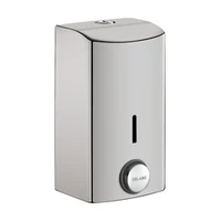 Foto di Distributore di sapone liquido a parete 500 ml, DELABIE, inox satinato