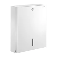 Image de Distributeur d'essuie-mains pliés DELABIE, inox époxy blanc
