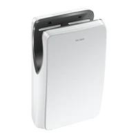 Foto de Secador de mãos de inserção DELABIE SPEEDJET 2 com filtro HEPA, sopro potente, com reservatório, ABS branco mate