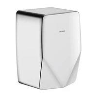 Foto de Secador de mãos DELABIE HIGHFLOW Compact, automático, com sopro potente, inox brilhante