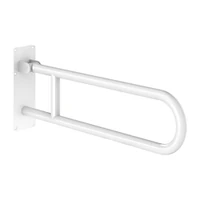 Foto af Vipbart buet støttegreb DELABIE Basic, for handicappede, Ø32, længde 760 mm, hvid epoxy rustfri stål