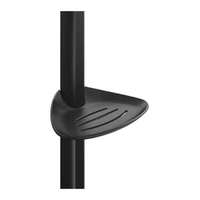 Foto de Jabonera DELABIE Be-Line® en soporte deslizante, montada en barra de ducha, negro mate