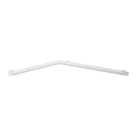Foto af Hjørne brusestøttegreb DELABIE Be-Line®, for handicappede, mathvid epoxy aluminium