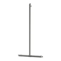 Foto af T-formet brusestøttegreb DELABIE Be-Line®, for handicappede, højde 1130 mm, antracit metallisk epoxy aluminium