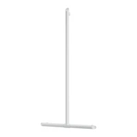 Foto af T-formet brusestøttegreb DELABIE Be-Line®, for handicappede, højde 1130 mm, mathvid epoxy aluminium