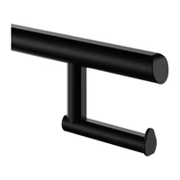 Foto de Portarrollos para papel higiénico DELABIE Be-Line®, para montaje en barra, negro mate