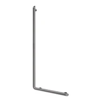 Foto av L-format duschhandtag DELABIE Be-Line®, för personer med funktionsnedsättning, Ø35, höjd 1130 mm, antracitmetallic epoxylackerad aluminium