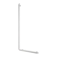 Foto av L-format duschhandtag DELABIE Be-Line®, för personer med funktionsnedsättning, Ø35, höjd 1130 mm, matt vit epoxylackerad aluminium