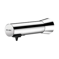 Foto di Distributore elettronico di sapone liquido o schiuma a parete DELABIE BINOPTIC, serbatoio 1 L, alimentazione di rete 230/6 V con trasformatore, inox cromato