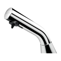 Foto di Distributore elettronico di sapone liquido o schiuma da piano DELABIE BINOPTIC, senza serbatoio, alimentazione di rete 230/6 V con trasformatore, inox cromato
