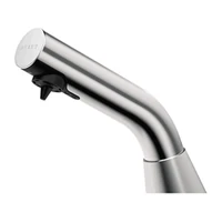 Foto di Distributore elettronico di sapone liquido o schiuma da piano DELABIE BINOPTIC, senza serbatoio, alimentazione di rete 230/6 V con trasformatore, inox satinato
