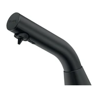 Foto di Distributore elettronico di sapone liquido o schiuma da piano DELABIE BINOPTIC, serbatoio 500 ml, alimentazione di rete 230/6 V con trasformatore, inox nero opaco