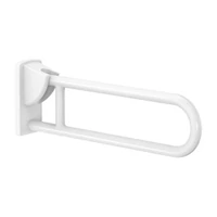 Foto af Vipbart buet støttegreb DELABIE, for handicappede, Ø32, længde 650 mm, antibakteriel hvid nylon