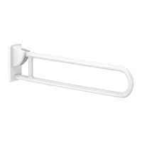 Foto af Vipbart buet støttegreb DELABIE, for handicappede, Ø32, længde 850 mm, antibakteriel hvid nylon