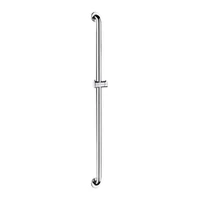 Foto af Lige brusestøttegreb med glider DELABIE, for handicappede, Ø32, højde 1150 mm, blank rustfri stål