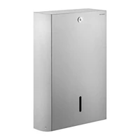 Image de Distributeur d'essuie-mains pliés 750 feuilles DELABIE, inox satiné