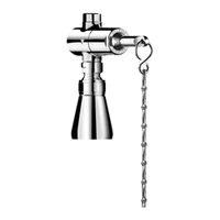 Photo of DELABIE TEMPOSTOP suspended time flow shower set with chain, with swivel GYM CONFORT shower head, M1/2", 15 sec flow