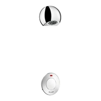 Photo of DELABIE TEMPOSTOP TC wall-mounted time flow shower set, with ROUND shower head, M1/2", 15 sec flow, with anti-blocking AB