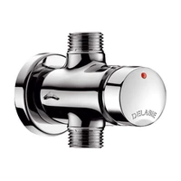 Photo of DELABIE TEMPOSOFT 2 surface-mounted time flow shower valve, M1/2", straight in-line inlet, 30 sec flow