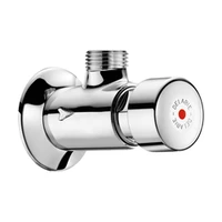 Photo of DELABIE TEMPOSTOP surface-mounted time flow shower valve, M1/2", concealed angled inlet, 15 sec flow